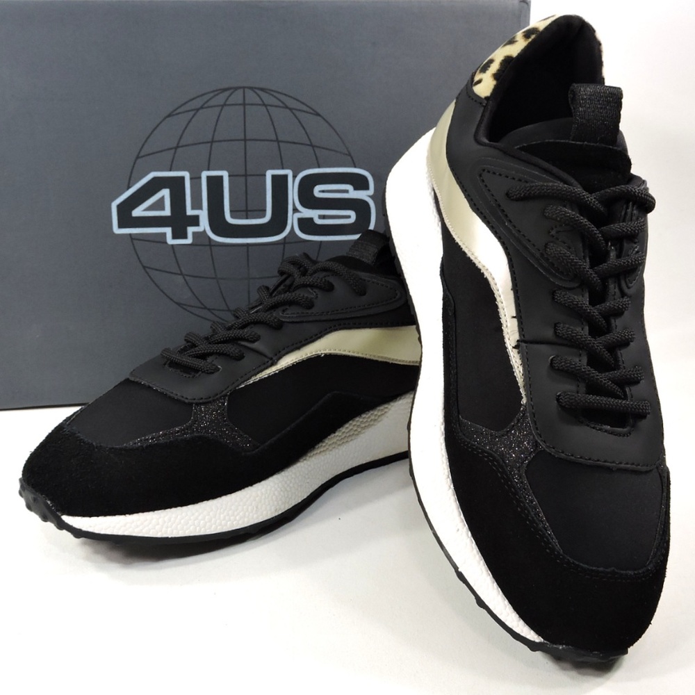 CESARE PACIOTTI 4 US 🇮🇹 WOMEN'S BLACK SUEDE COMFORT SNEAKERS